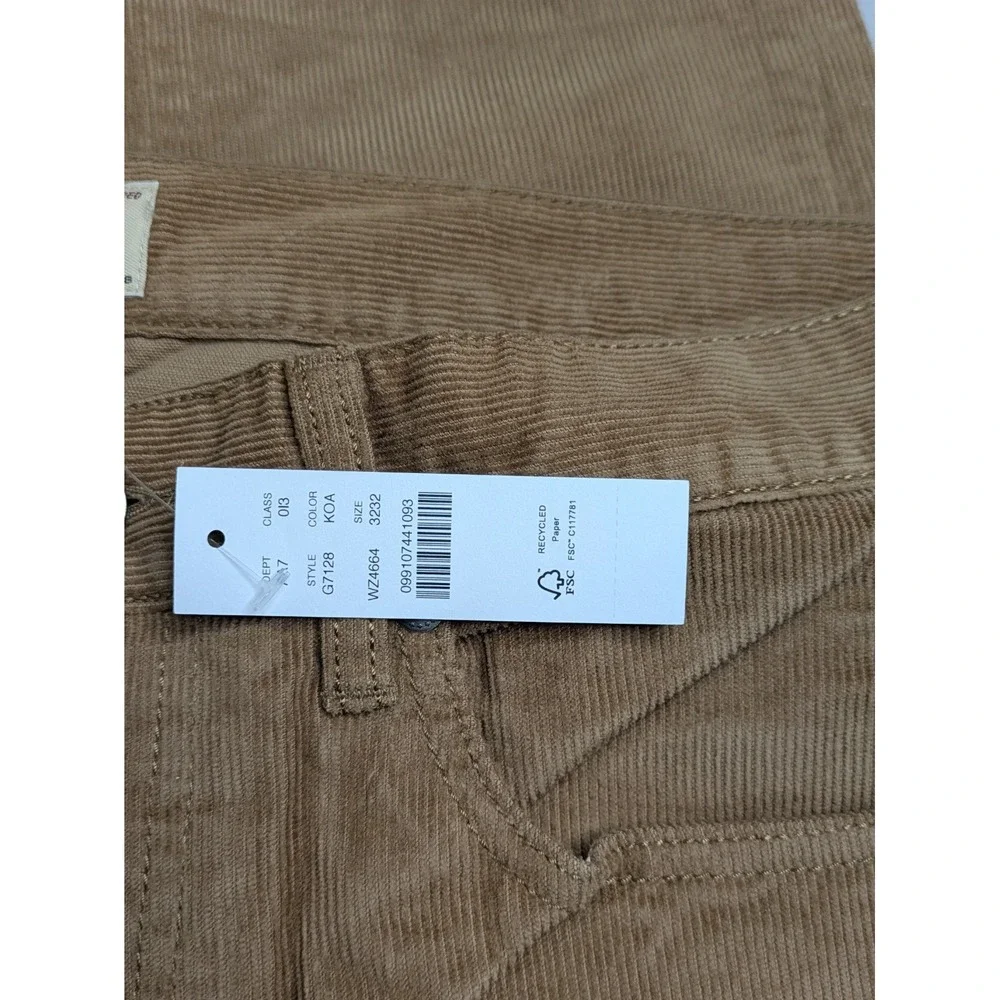 NEW J Crew 484 Slim Fit Corduroy Pants Mens 32x32 Brown Khaki‎ MSRP $98